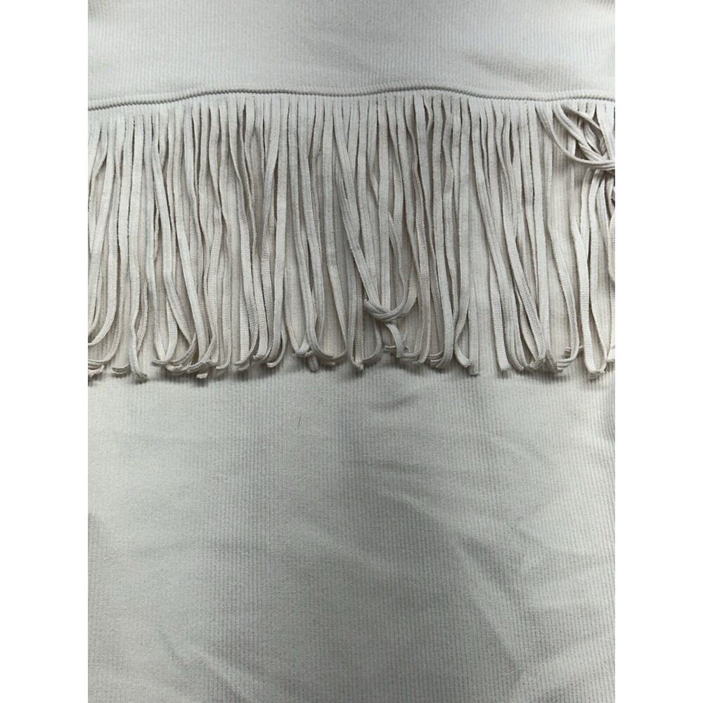 ALLIE ROSE Shacket Womens Small JACKET Cream Tassels Western Cowgirl Concert - Picture 8 of 10